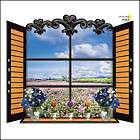 BIG WINDOW FLOWER WALL DOOR DECALS ECO STICKERS CP060