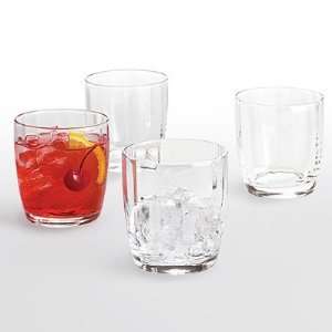  Optic Double Old Fashioned Glass (Set of 4): Kitchen 
