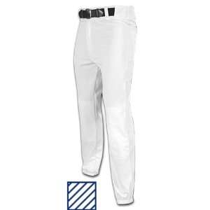 Champro Youth Belted Custom Baseball Pant (Inset Pocket) WHITE W/NAVY 