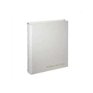  Personalized White Leather Bound Small Wedding Album: Home 