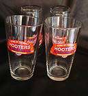 Home of Owls 2001 Hooters Baseball Set 4 Beer Glasses