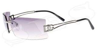 DG Eyewear Sunglasses Womens Rimless Silver Brown  