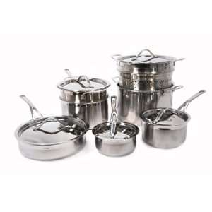 Starfrit Dolce Vita 12 Piece Stainless Steel Tri Ply Cookware Set 