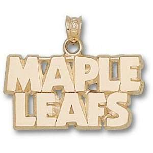  Toronto Maple Leafs Solid 10K Gold Logo 3/8 Pendant 