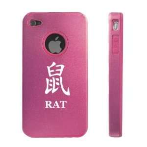 Apple iPhone 4 4S 4G Pink D966 Aluminum & Silicone Case Cover Chinese 