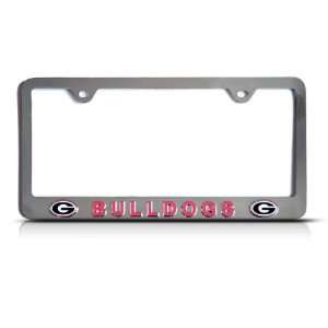  Georgia Bulldogs Zinc Metal Plated license plate frame Tag 