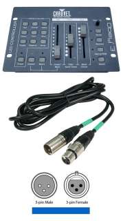 NEW CHAUVET OBEY 3 DMX 512 Control + DMX3P25FT Cable 781462204303 