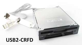 USB 2.0 Internal 3.5 Floppy Disk Drive w/ Multi Card Reader, Front 