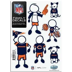  Chicago Bears 5in x 7in Family Car Decal Sheet Automotive