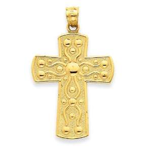  14k Gold Cross with Serenity Prayer Pendant: Jewelry