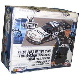 2003 Press Pass Optima Racing HOBBY Box   28P:  Sports 