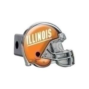   Fighting Illini Metal Helmet Trailer Hitch Cover: Sports & Outdoors