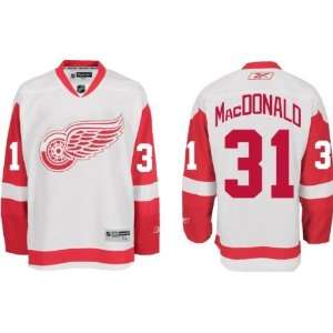  MacDonald #31 Detroit Red Wings Reebok Premier ROAD Jersey 