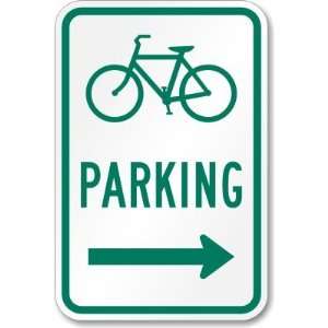  Bicycle (symbol) Parking (right arrow) Diamond Grade Sign 