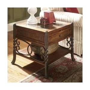Riverside Medley Marble Marquetry Top End Table   Riverside Furniture 