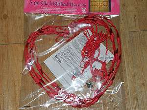 VALENTINES DAY ***SET OF 3 HEARTS LIGHT window DECORATION LIGHTED 