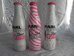 Karl Lagerfeld Diet Coke 3 Aluminium Coca Cola Bottle  