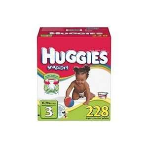  Huggies Snug n Dry Diapers, Step 3 (16 28 lbs), 228 ct 