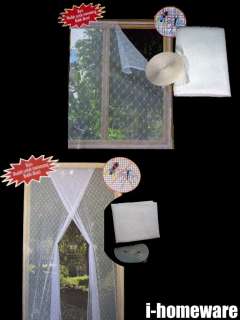 Door Window Insect Bug Mosquito Net Netting w/ Velcro Tape White Mesh 