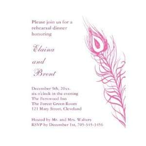 Shake your Tail Feathers Rehearsal Dinner 2 Personalized Invitations 