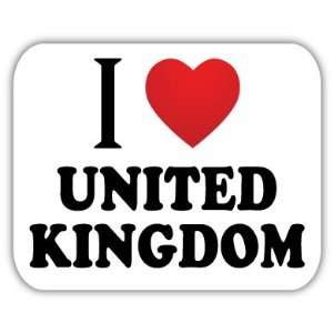  I Love UNITED KINGDOM Car Bumper Sticker Decal 5 X 4 