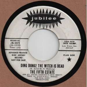   FIFTH ESTATE   DING DONG THE WITCH IS DEAD 45 RPM The Fifth Estate