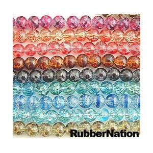   Rainbow Sparkle 8mm Glass Beads WHOLESALE!: Arts, Crafts & Sewing