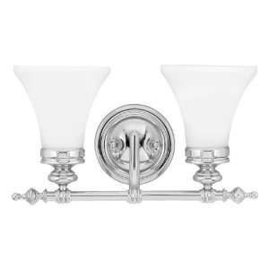  Quoizel Hartford 9 Inch Bath Bar with Two Lights with Opal 
