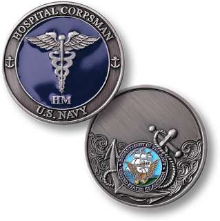 UNITED STATES NAVY RANK HOSPITAL CORPSMAN COIN/MEDAL  