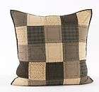 Kettle Grove 2 Quilted Euro Sham SET Black Patchwork