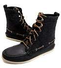 SPERRY TOP SIDER MENS AUTHENTIC ORIGINALS 7 EYE BOOT BLACK/GREY SIZE 