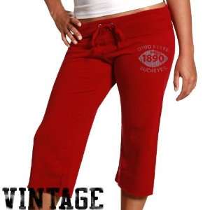   Ladies Scarlet Football Vintage Capri Pants