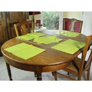  Set of 4 Coated French Placemats   Lime
