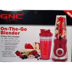 GNC On The Go Blender Includes Recipe Book  Kitchen 