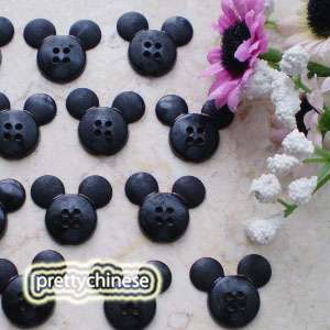   Mickey Shape 20mm Plastic Buttons Sewing Scrapbooking Craft  