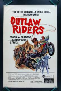 OUTLAW RIDERS *ROLLED MOVIE POSTER 71 BIKER MOTORCYCLE  