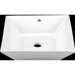   Castle White Vitreous China Over Counter Vessel Sink: Home Improvement