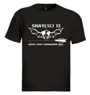 Shayetet 13 T Shirt Israel Navy Seals SHAYETET 13 wings  