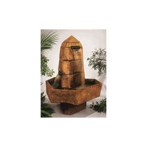  Henri Studio Abstract Obelisk Fountain   Brown Patio 