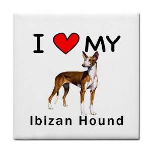  I Love My Ibizan Hound Tile Trivet 