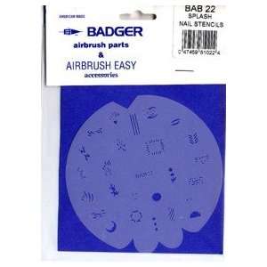  Badger Airbrush BAB22 SPLASH BADGER NAIL STENCIL BADGER NAIL 