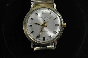 VINTAGE MENS LORD ELGIN AUTOMATIC WRISTWATCH KEEPING TIME!!  