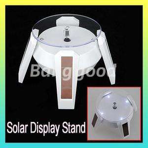   Powered Jewelry Rotating Display Stand Turn Table LED Light White NEW
