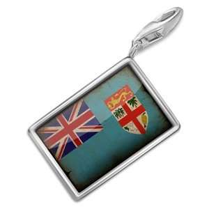 FotoCharms Fiji Flag   Charm with Lobster Clasp For Charms Bracelet 