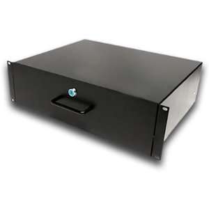 Seismic Audio   NEW 3 SPACE RACK CASE DRAWER with Lock & Key 3 Units 