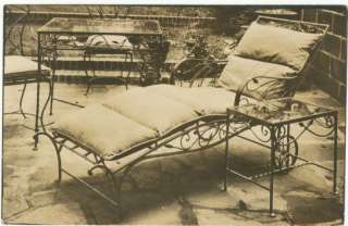 RARE OUTDOOR CHAISE LOUNGE FURNITURE AD REAL PHOTO, NYC  