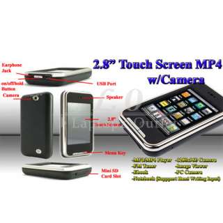 New 4G 4GB 2.8 Touch Screen Camera MP3 MP4 FM Player Free Gift  