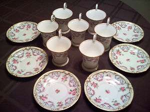Lot of Antique (1880s) Minton for TIFFANY & Co Tea Cups & Saucers 
