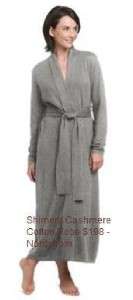 198 New  Cashmere Cotton Robe Gray M (8 10)  