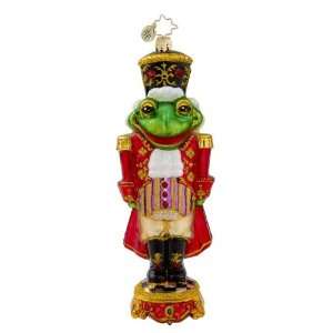  RADKO ALL I NEED IS A KISS Frog Prince Glass Ornament 